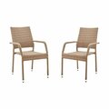 Designed To Furnish Genoa Patio Dining Armchair, Nature Tan Weave - 2 Piece DE3063216